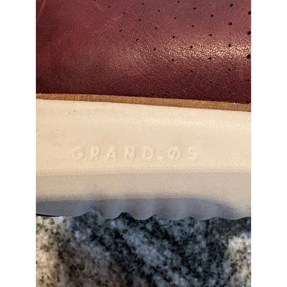 Cole Haan ZeroGrand Mens Burgundy Leather Perforated Wingtip Oxford Sneakers 11M